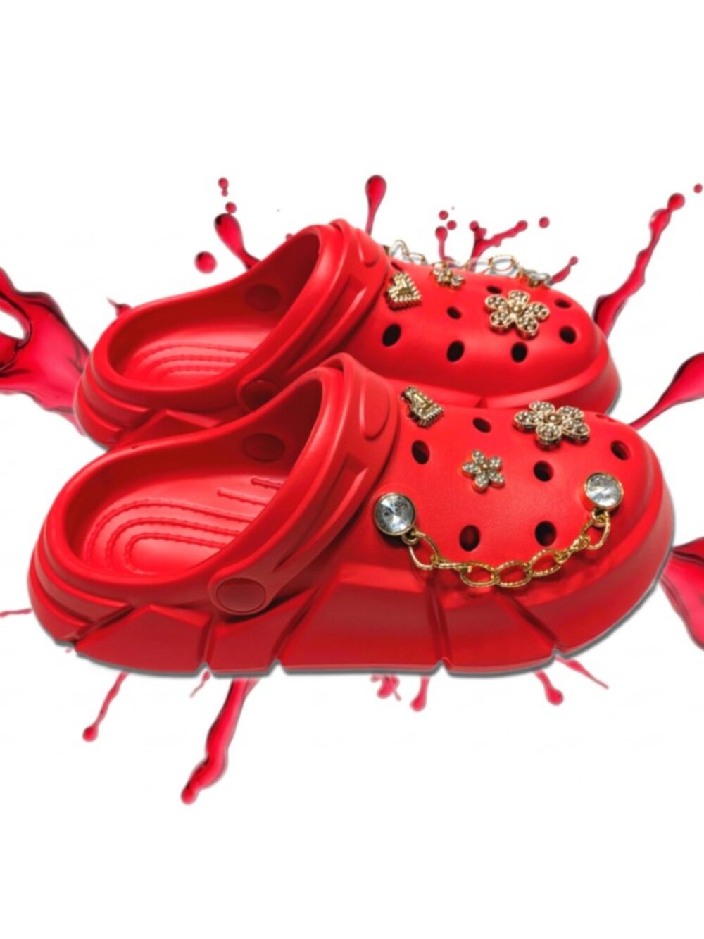 GIRL'S RED CLOGS - Accessories Included, Little & Big Kids' (C11-J4)